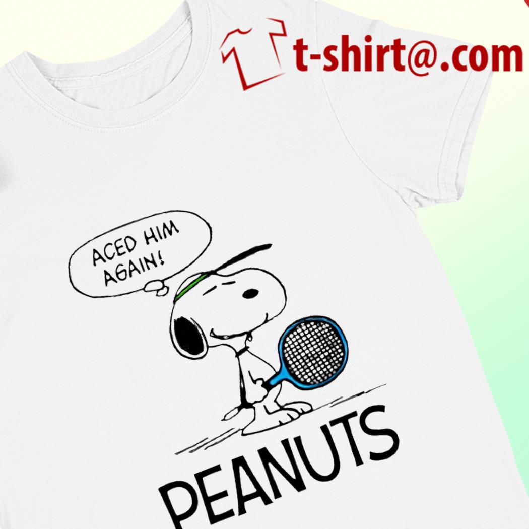 Peanuts Snoopy aced him again tennis funny T-shirt