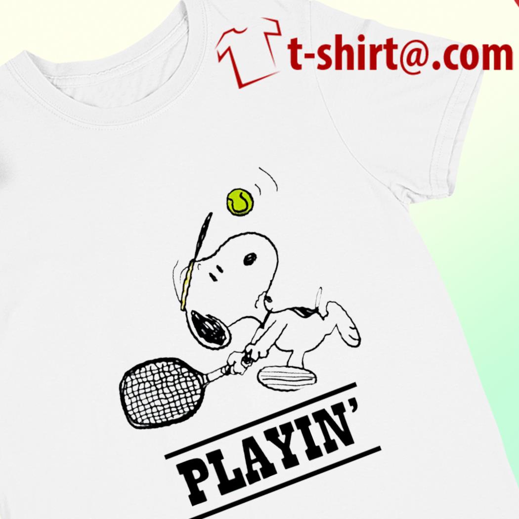 Peanuts Snoopy playin' tennis funny T-shirt
